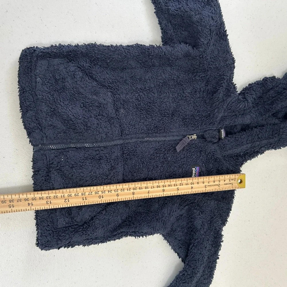 Patagonia Baby Furry Friends Hooded Fleece Jacket Navy Blue 12-18M 60155